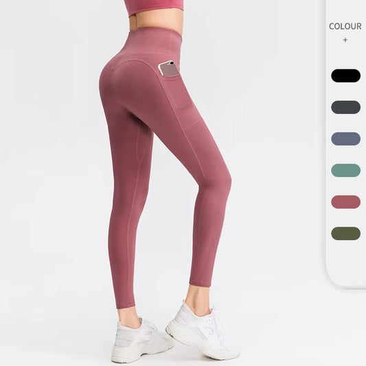 Women Yoga Pants High Waist Solid Colors Fitness Workout Leggings Gym Training Quick Dry Sportswear Yoga Running Legging