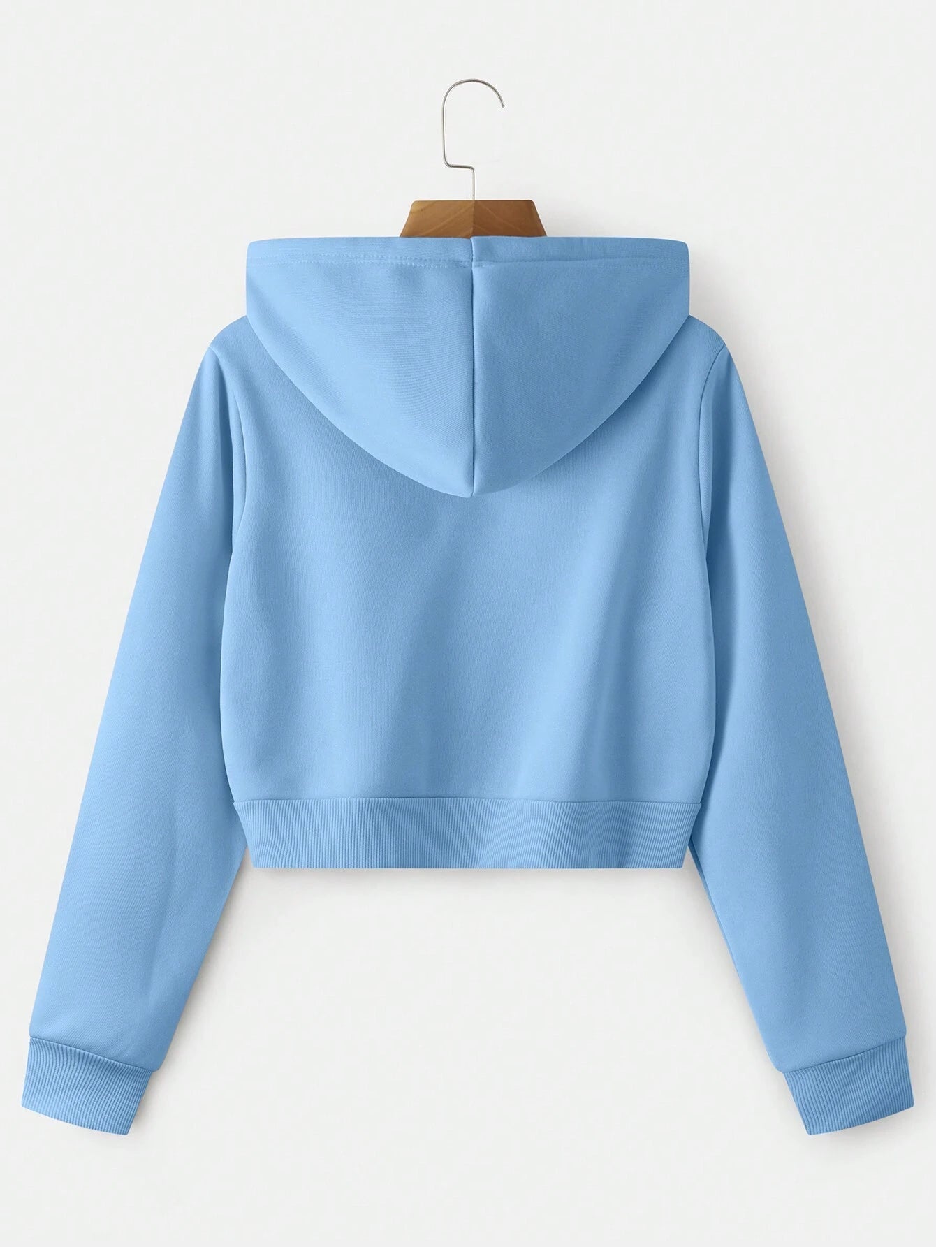 INAWLY Zip up Crop Drawstring Thermal Lined Hoodie,Long Sleeve Tops