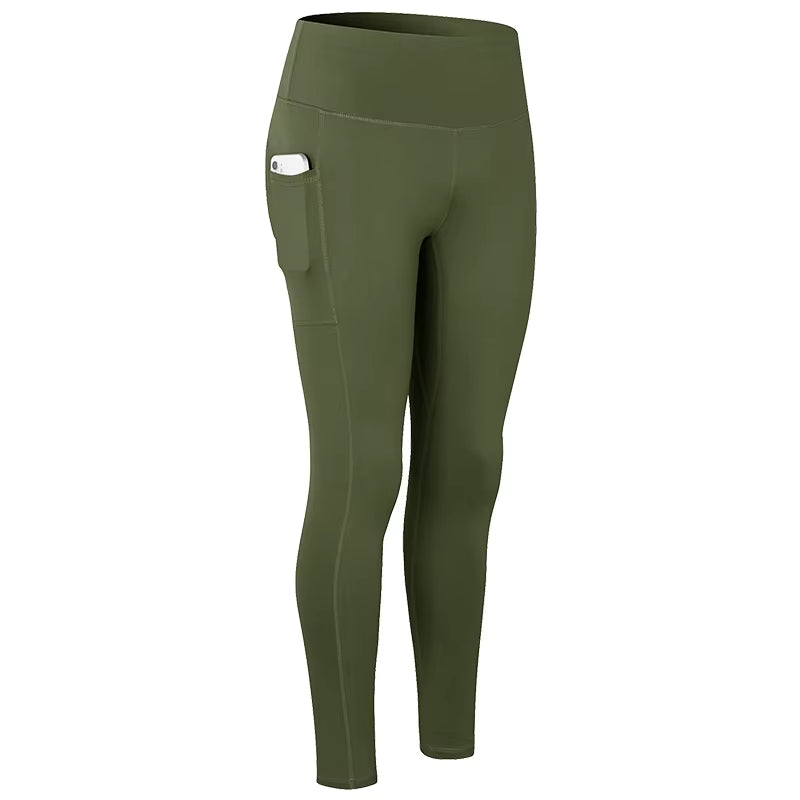 Women Yoga Pants High Waist Solid Colors Fitness Workout Leggings Gym Training Quick Dry Sportswear Yoga Running Legging