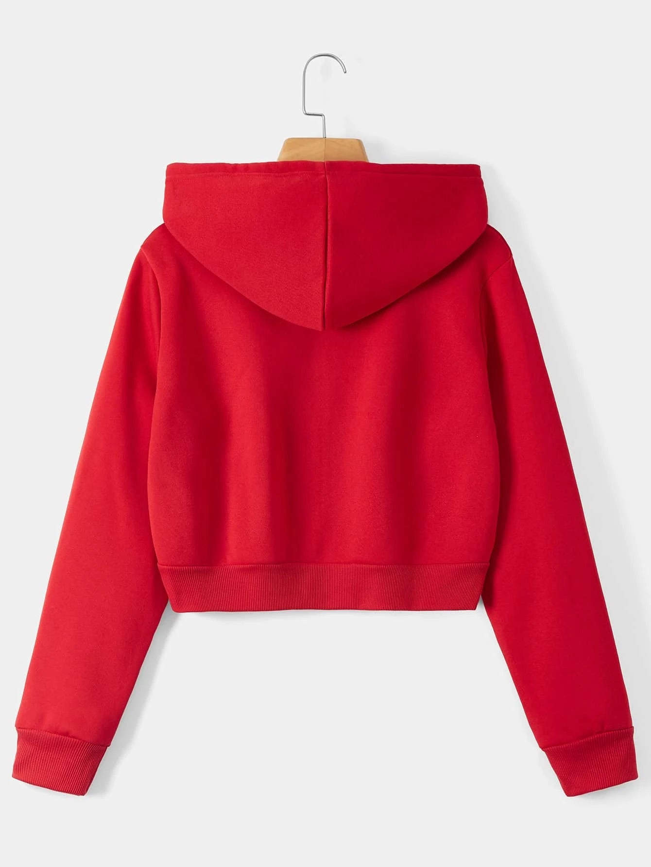 INAWLY Zip up Crop Drawstring Thermal Lined Hoodie,Long Sleeve Tops