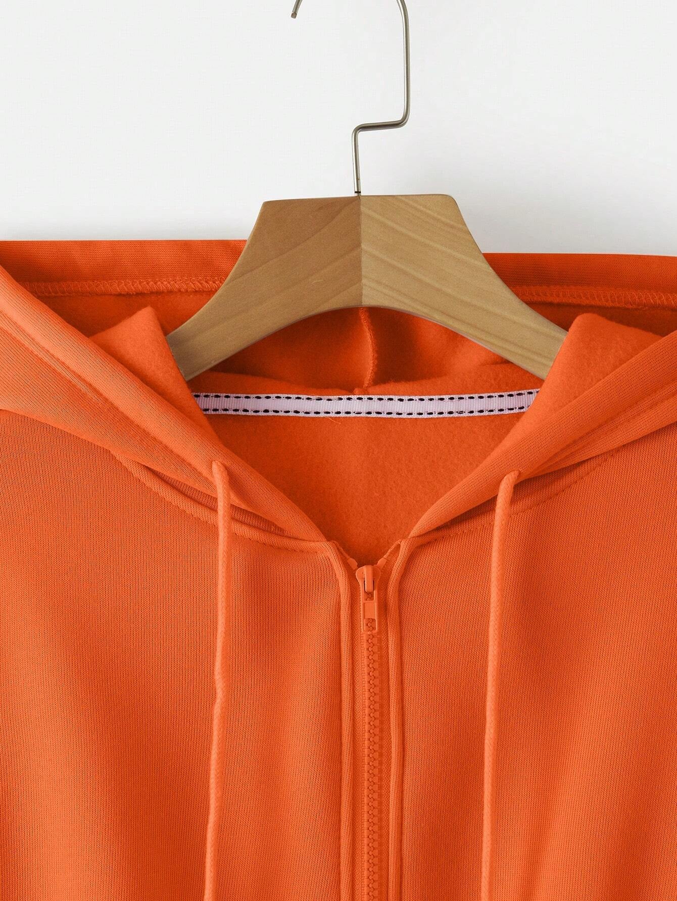 INAWLY Zip up Crop Drawstring Thermal Lined Hoodie,Long Sleeve Tops