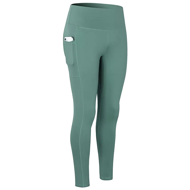 Women Yoga Pants High Waist Solid Colors Fitness Workout Leggings Gym Training Quick Dry Sportswear Yoga Running Legging