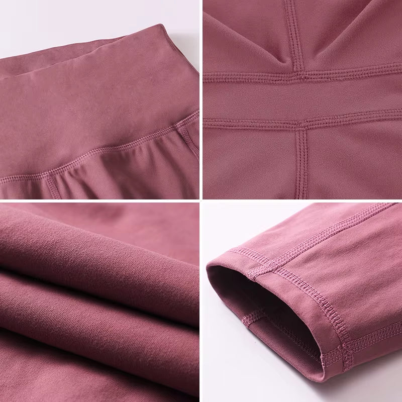 Women Yoga Pants High Waist Solid Colors Fitness Workout Leggings Gym Training Quick Dry Sportswear Yoga Running Legging