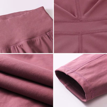 Women Yoga Pants High Waist Solid Colors Fitness Workout Leggings Gym Training Quick Dry Sportswear Yoga Running Legging