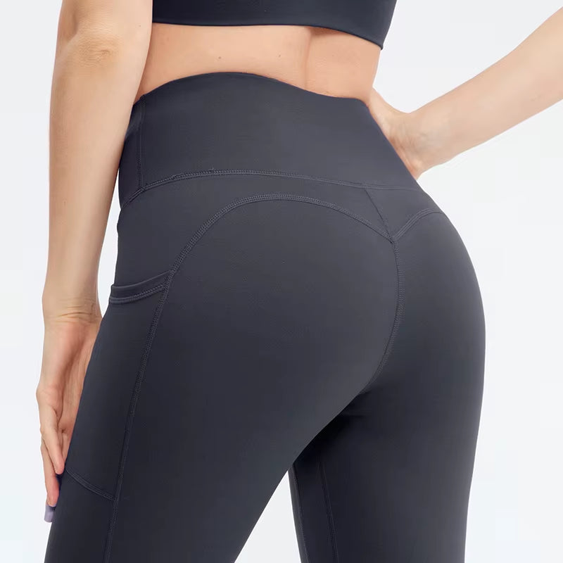 Women Yoga Pants High Waist Solid Colors Fitness Workout Leggings Gym Training Quick Dry Sportswear Yoga Running Legging