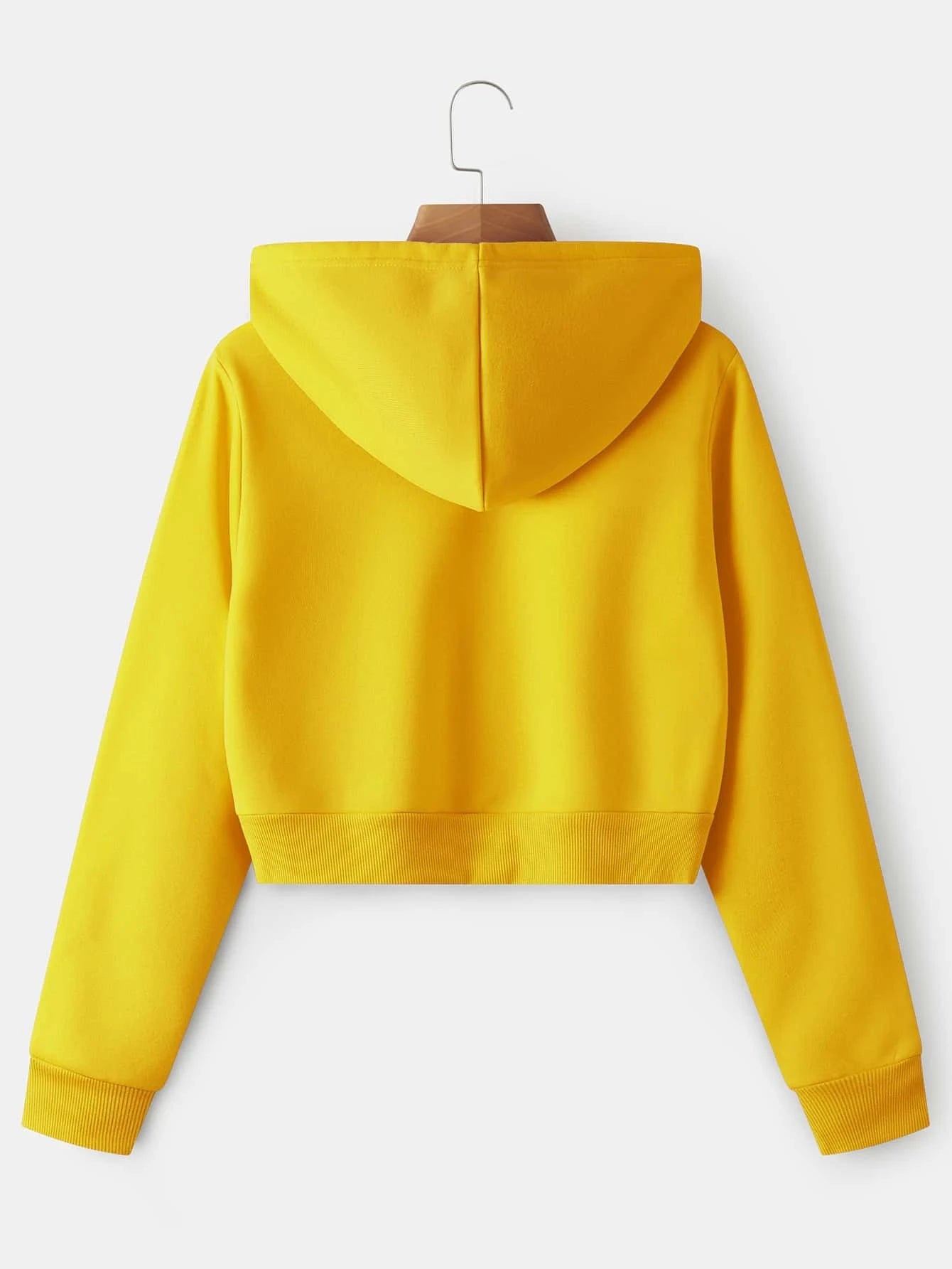 INAWLY Zip up Crop Drawstring Thermal Lined Hoodie,Long Sleeve Tops