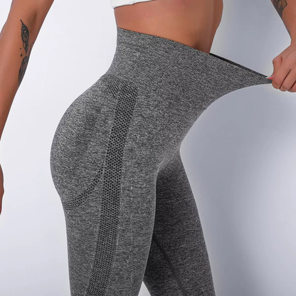 Seamless High Waisted Gym Leggings – Push-Up, High Stretch Fitness Wear for Enhanced Comfort