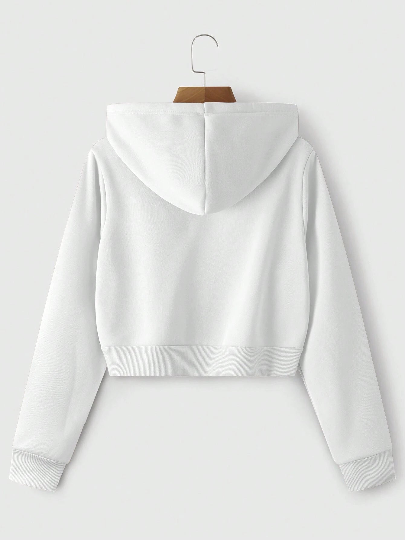 INAWLY Zip up Crop Drawstring Thermal Lined Hoodie,Long Sleeve Tops