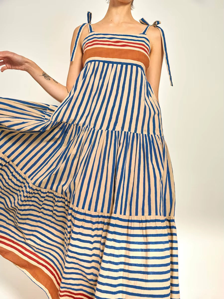 "Elevate Your Summer Wardrobe with Our Stylish Halter Neck Dresses in Blue and Red!"