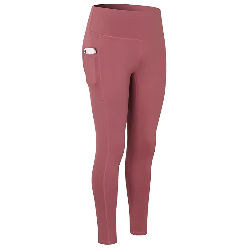 Women Yoga Pants High Waist Solid Colors Fitness Workout Leggings Gym Training Quick Dry Sportswear Yoga Running Legging
