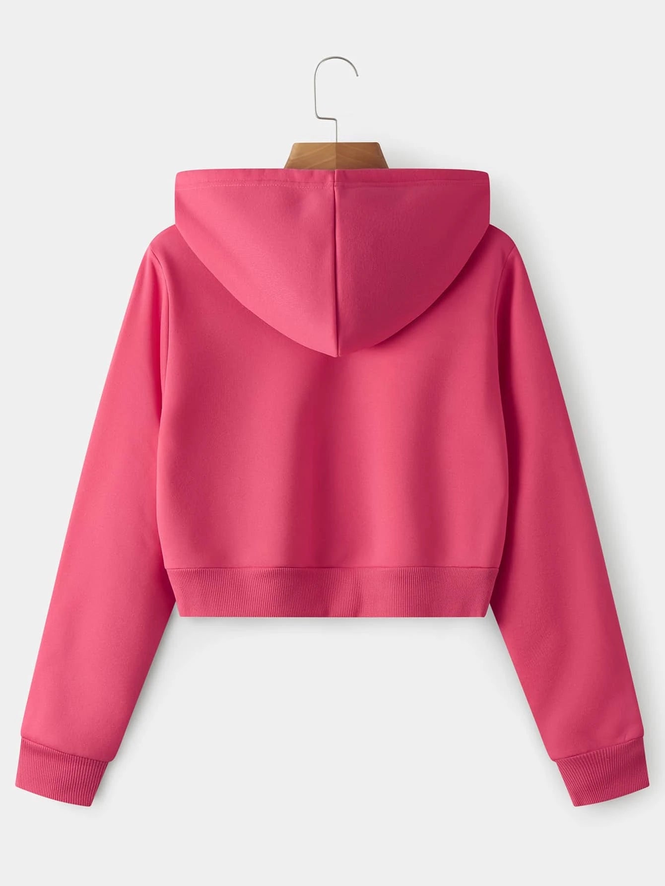 INAWLY Zip up Crop Drawstring Thermal Lined Hoodie,Long Sleeve Tops