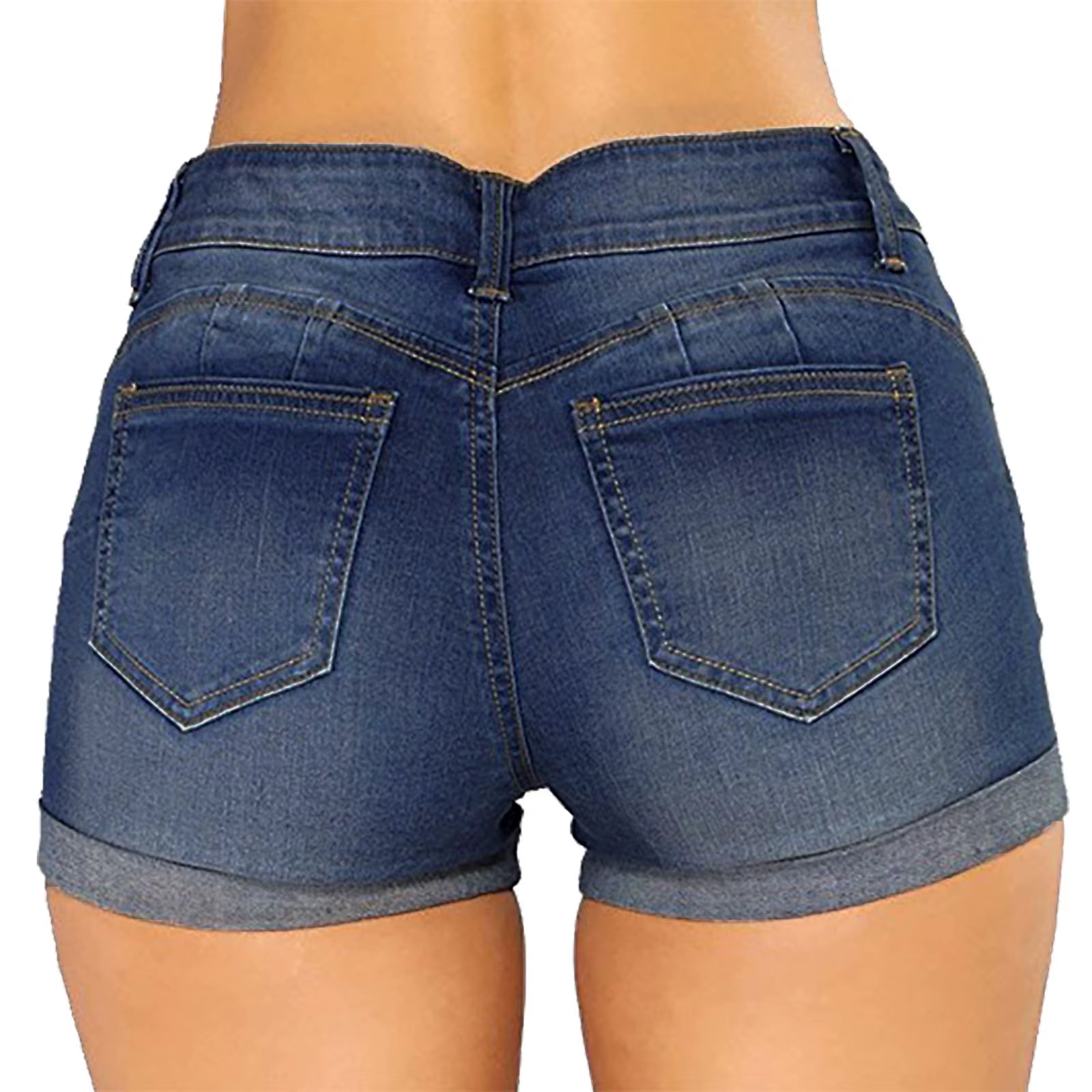 Summer Denim Shorts Women High Waisted plus Size Ripped High Waisted Denim Shorts Stretchy Jean Shorts Women'S Summer Shorts