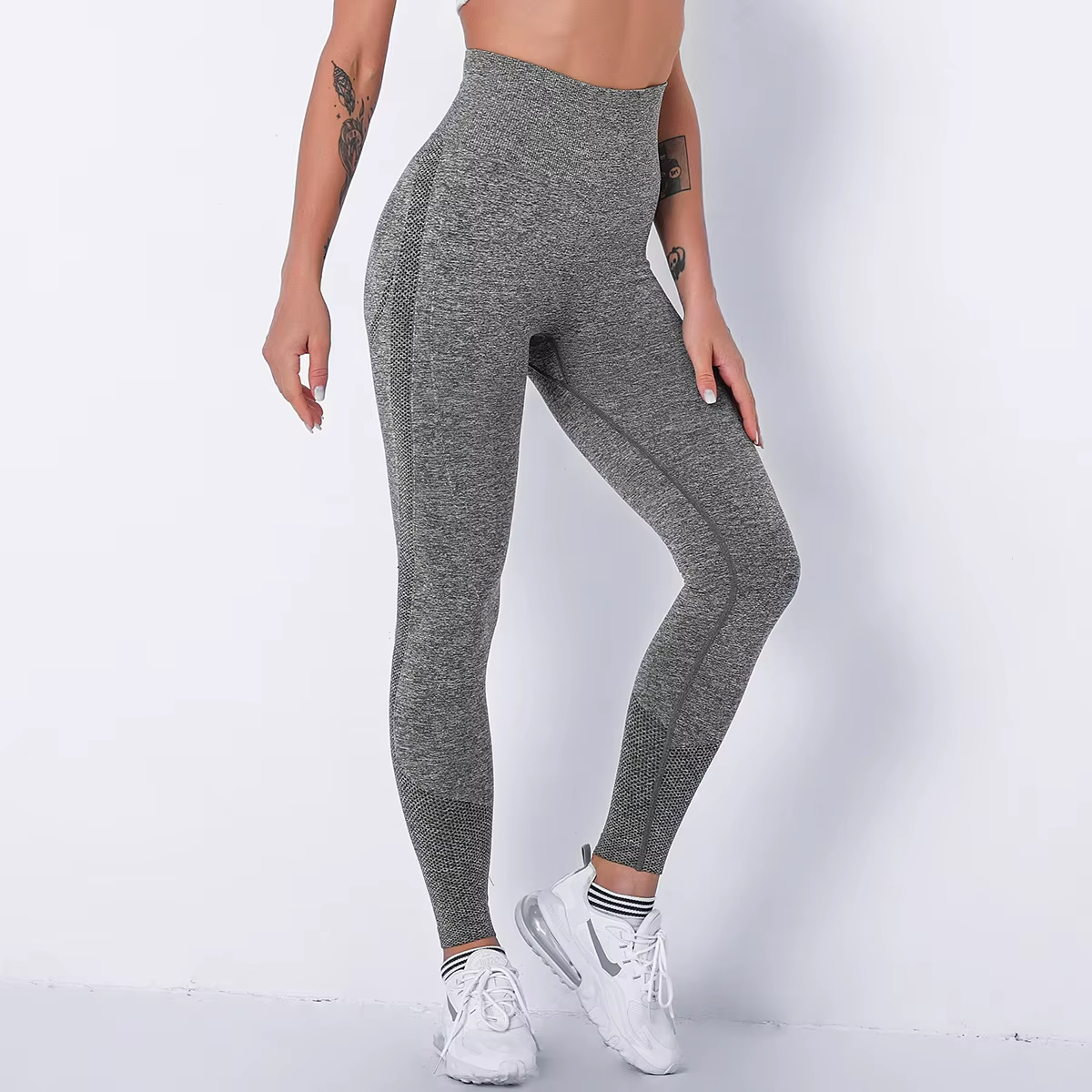 Seamless High Waisted Gym Leggings – Push-Up, High Stretch Fitness Wear for Enhanced Comfort