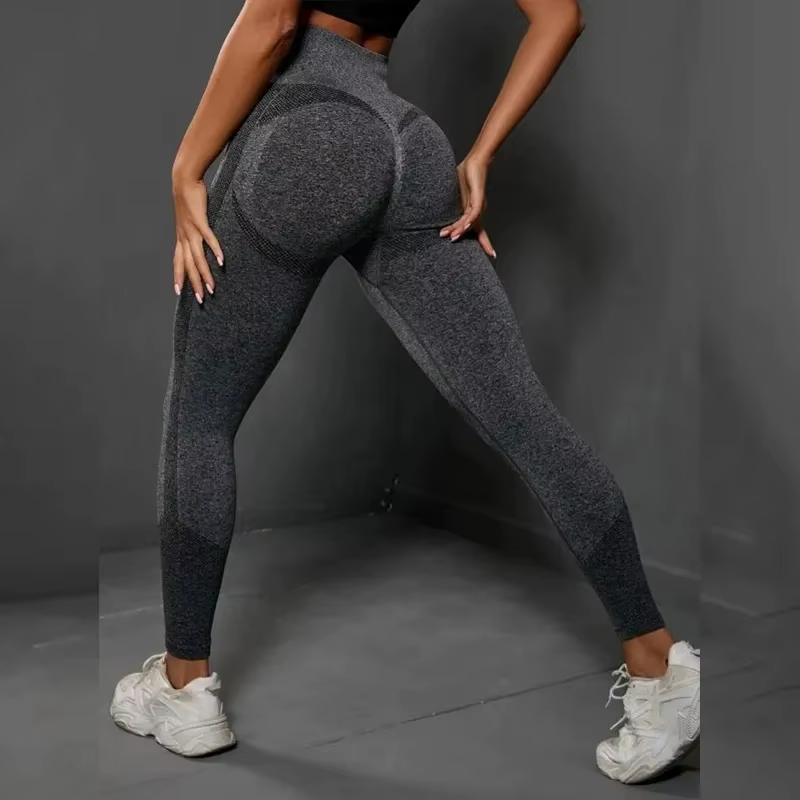 Seamless High Waisted Gym Leggings – Push-Up, High Stretch Fitness Wear for Enhanced Comfort